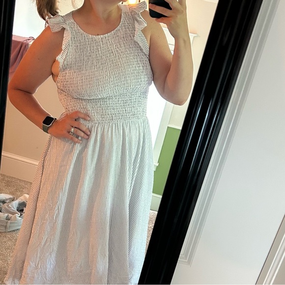 Gianni Bini Nora White Midi Sundress with Flutter Sleeves - Picture 2 of 7